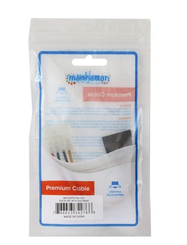 Cavo alimentazione SATA Molex 4pin M/SATA 15pin F - immagine 2
