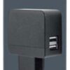 Caricatore 2 USB 2,1A Compatto Spina Europea 2 pin Nero - immagine 2