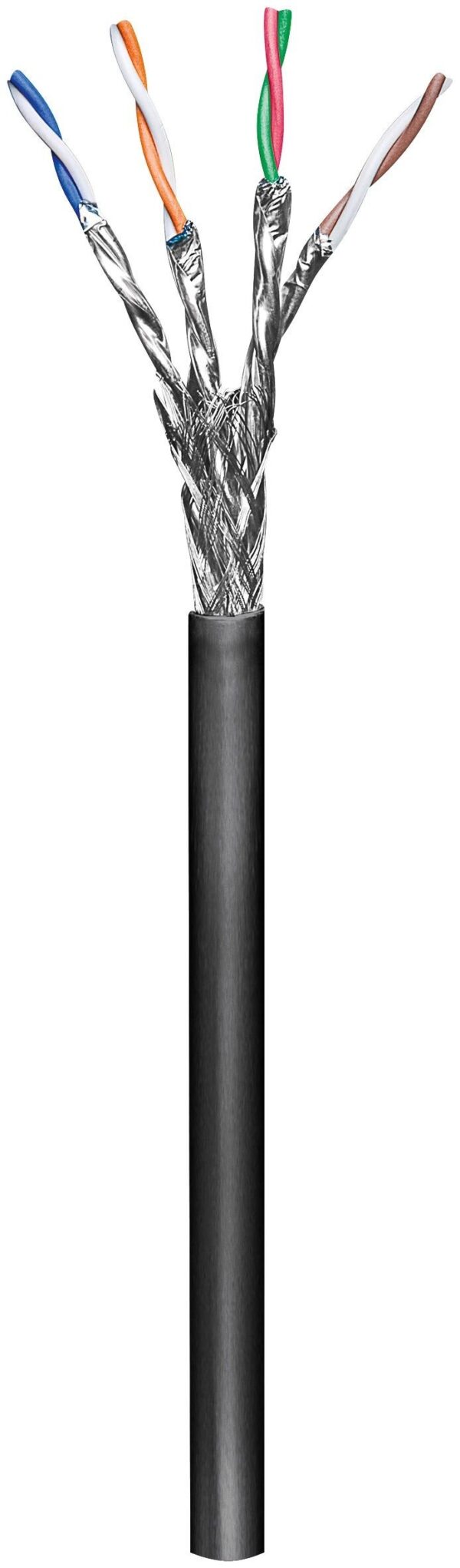 Matassa S/FTP Cavo Cat.6 PIMF LSZH Rame 100m Rigido Nero per esterno - immagine 2