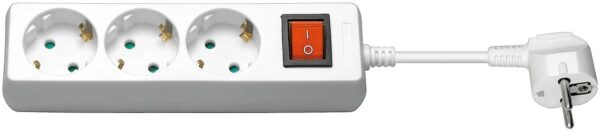 Multipresa 3 Posti Schuko con Interruttore e Cavo 3 metri - immagine 2