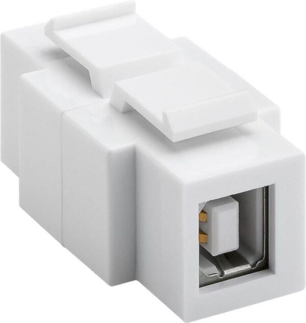 Adattatore Keystone USB2.0 A/B Installabile in Entrambi i Lati - immagine 2