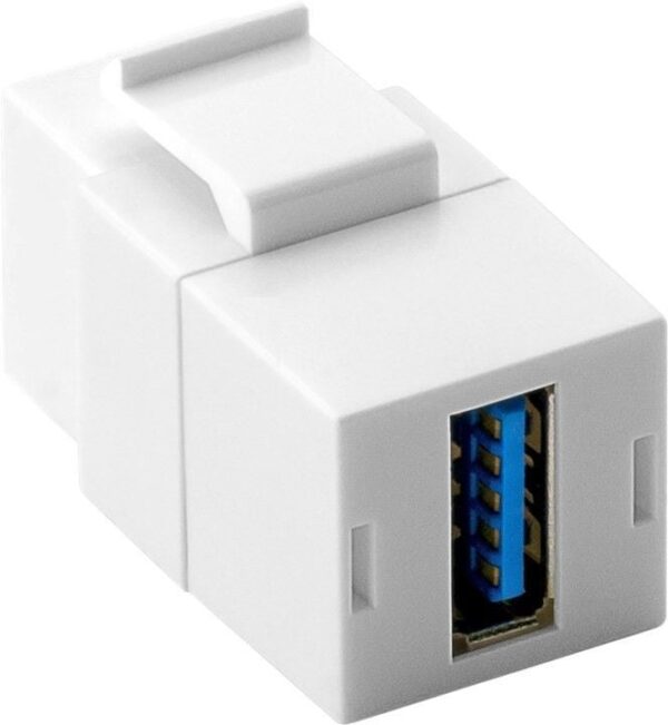 Adattatore Keystone 2x USB 3.0 A Femmina Bianco - immagine 2