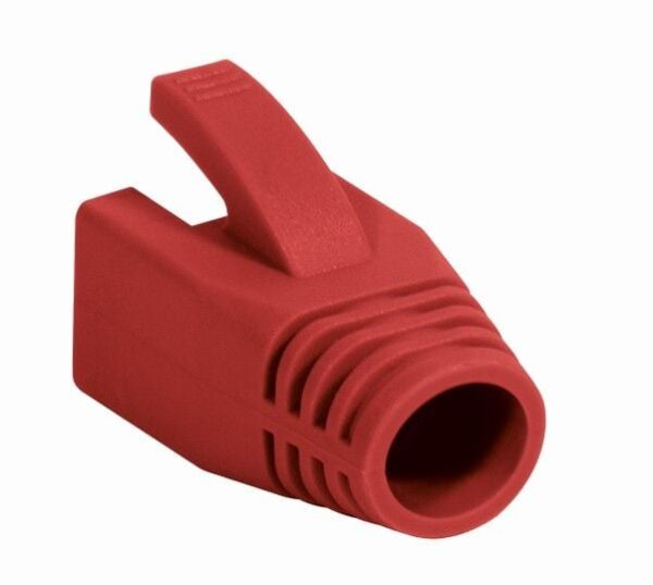 Copriconnettore per Plug RJ45 Cat.6 8mm Rosso - immagine 2