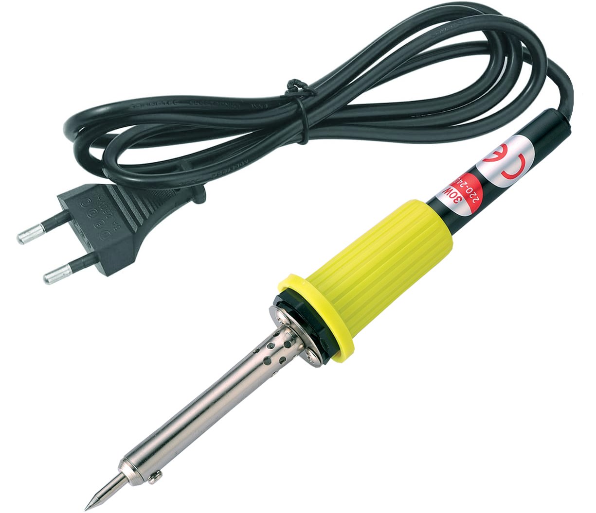 Kit per Saldatura 3 Pezzi con Stagnatore 30 Watt Supporto con Spugna e Stagno - immagine 2