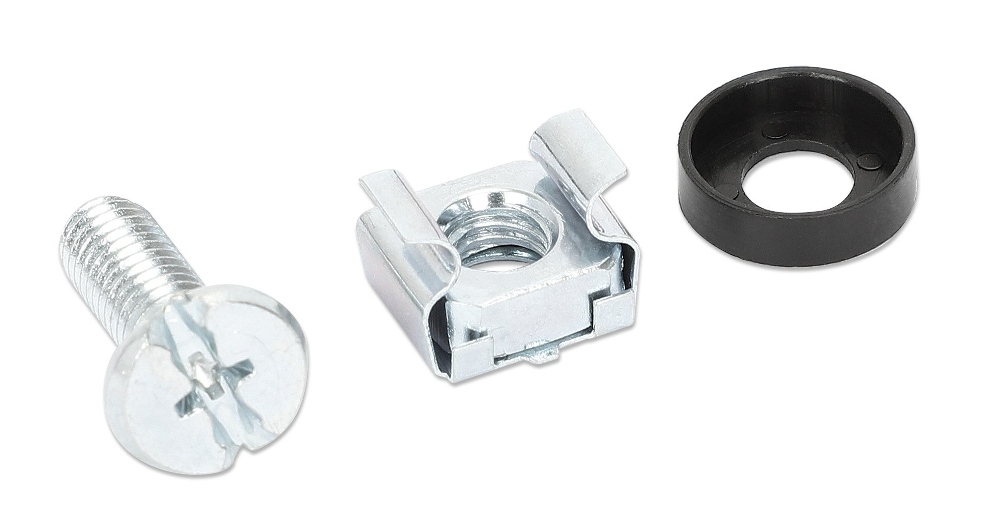 Kit Set 50 Viti 50 Dadi e 50 Rondelle per Montaggio Rack Silver - immagine 2