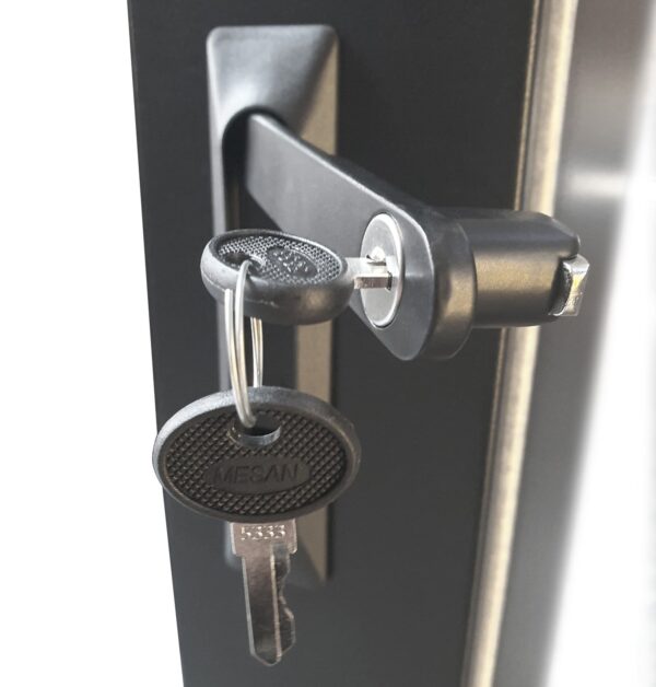Maniglia Girevole per Porta Armadi Rack Nera - immagine 2