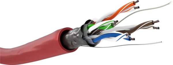 Matassa F/UTP Cavo Cat.5E CCA 100m Flessibile Rosso - immagine 2