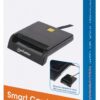 Lettore/Scrittore di Smart Card USB Compatto Nero - immagine 2