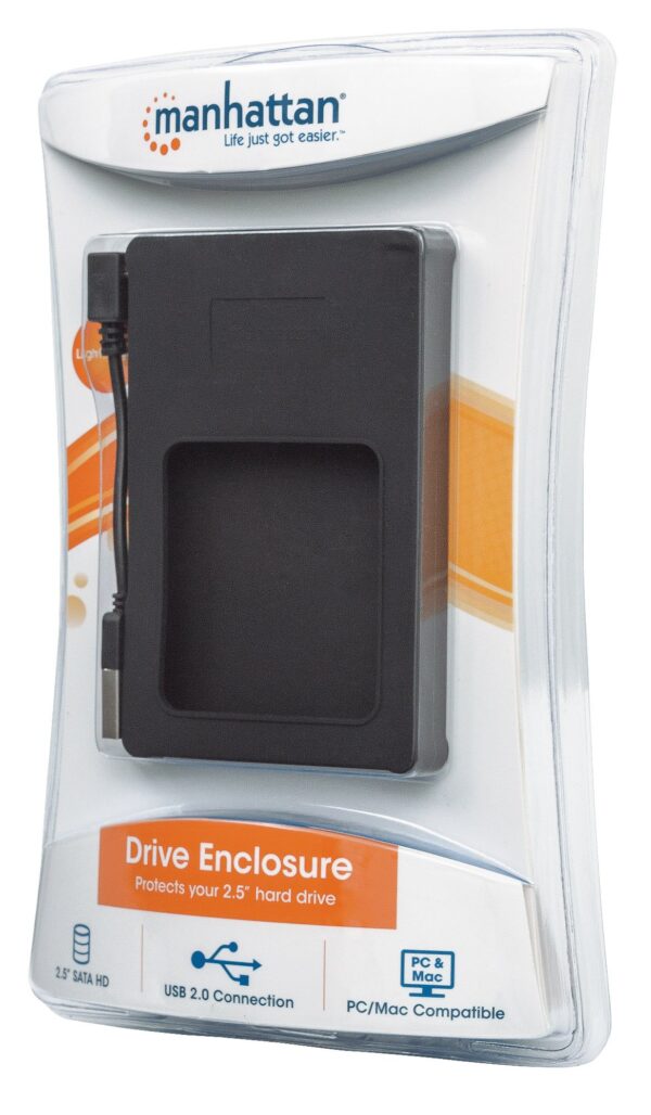 Box esterno 2.5'' SATA USB2.0 Silicone Nero - immagine 2