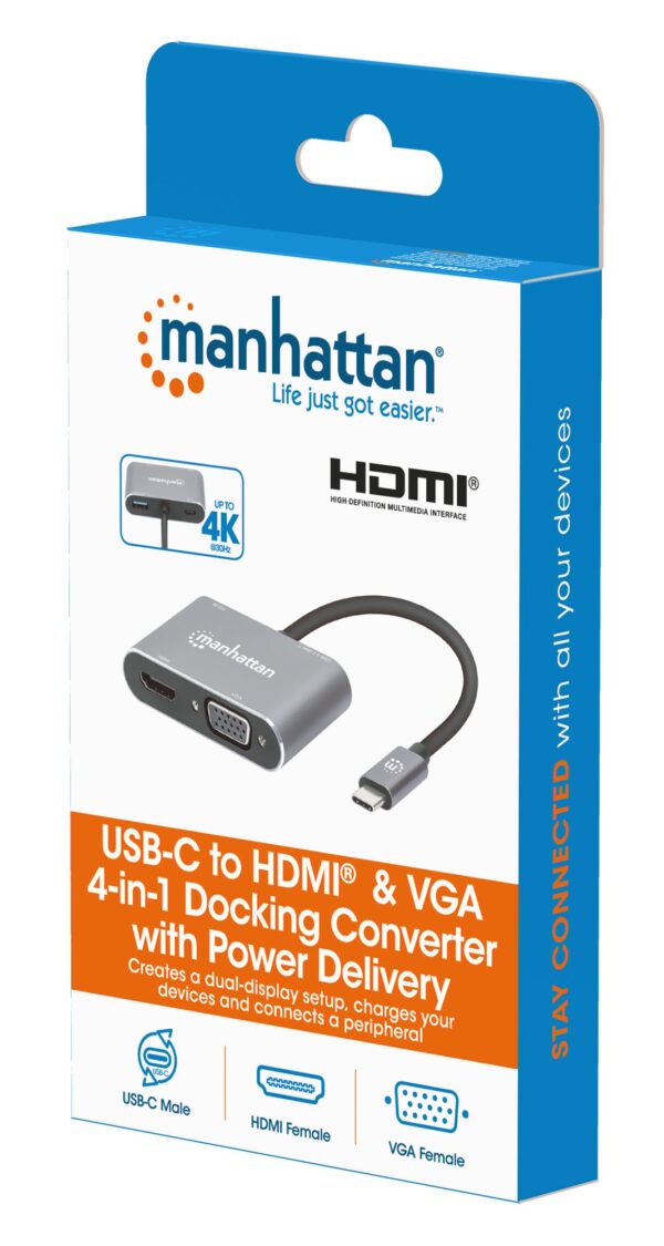 Convertitore USB-C™ a HDMI e VGA 4-in-1 con Power Delivery - immagine 2