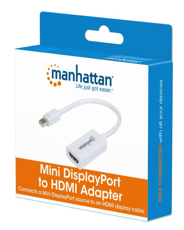 Adattatore Mini DisplayPort a HDMI Passivo Bianco - immagine 2
