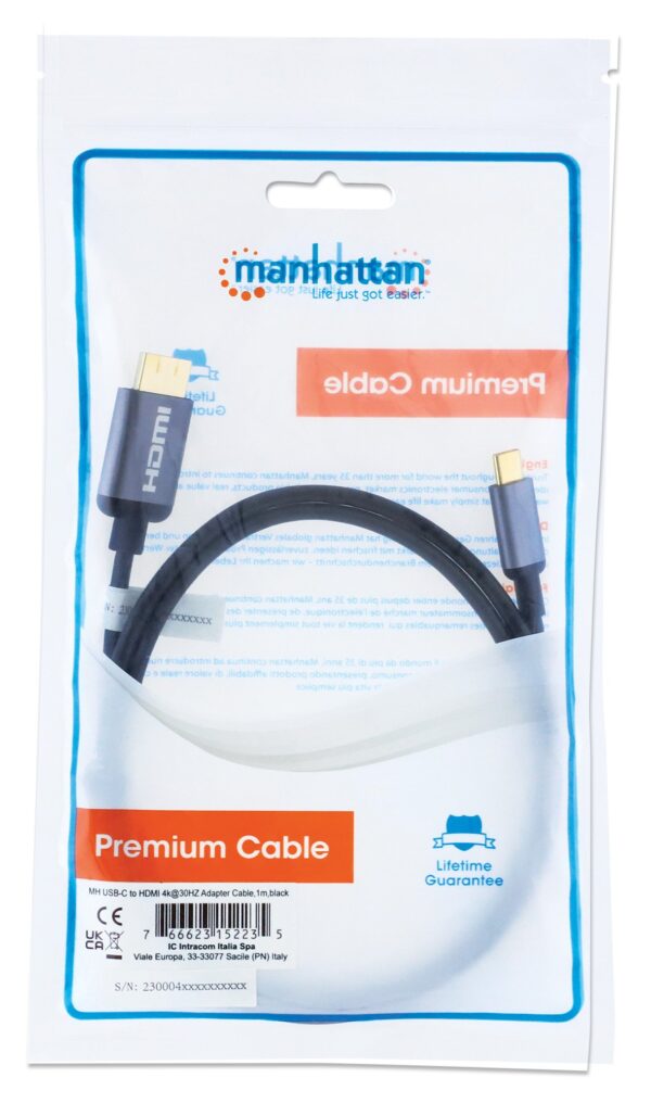 Cavo Adattatore USB-C™ Maschio a HDMI Maschio 1m Nero - immagine 2