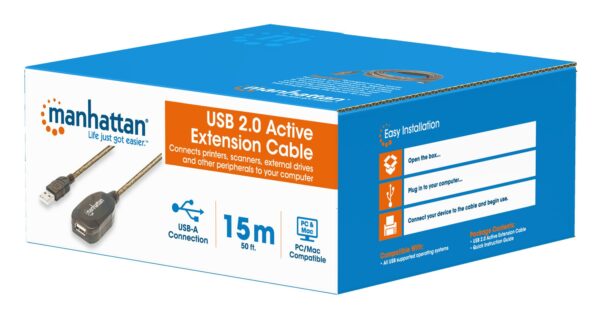 Cavo Prolunga Attivo USB 2.0 Hi-Speed 15 mt - immagine 2