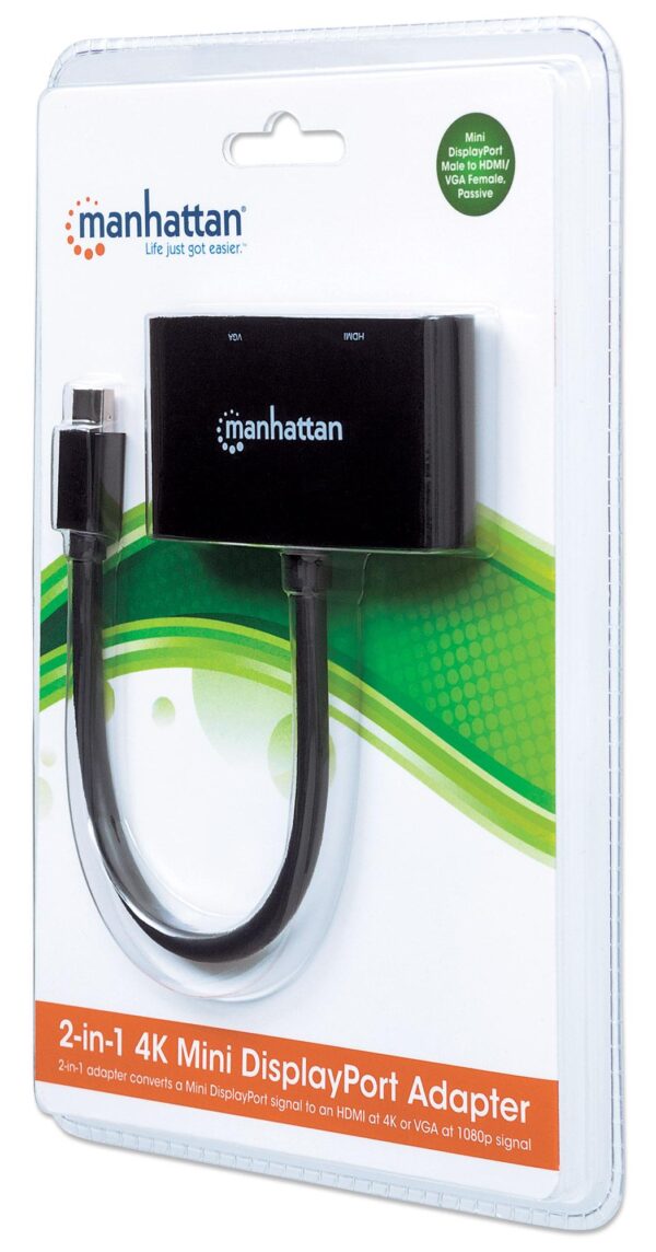 Adattatore Mini DisplayPort 2-in-1 4K HDMI VGA - immagine 2