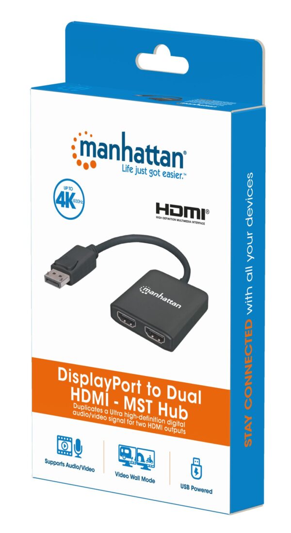 Splitter Hub DisplayPort a 2 porte HDMI con MST - immagine 2