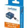 Micro USB Hub 2.0 4 porte, attivo - immagine 2