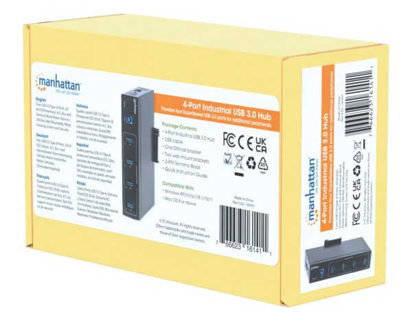 Hub Industriale USB 3.0 4 Porte - immagine 2