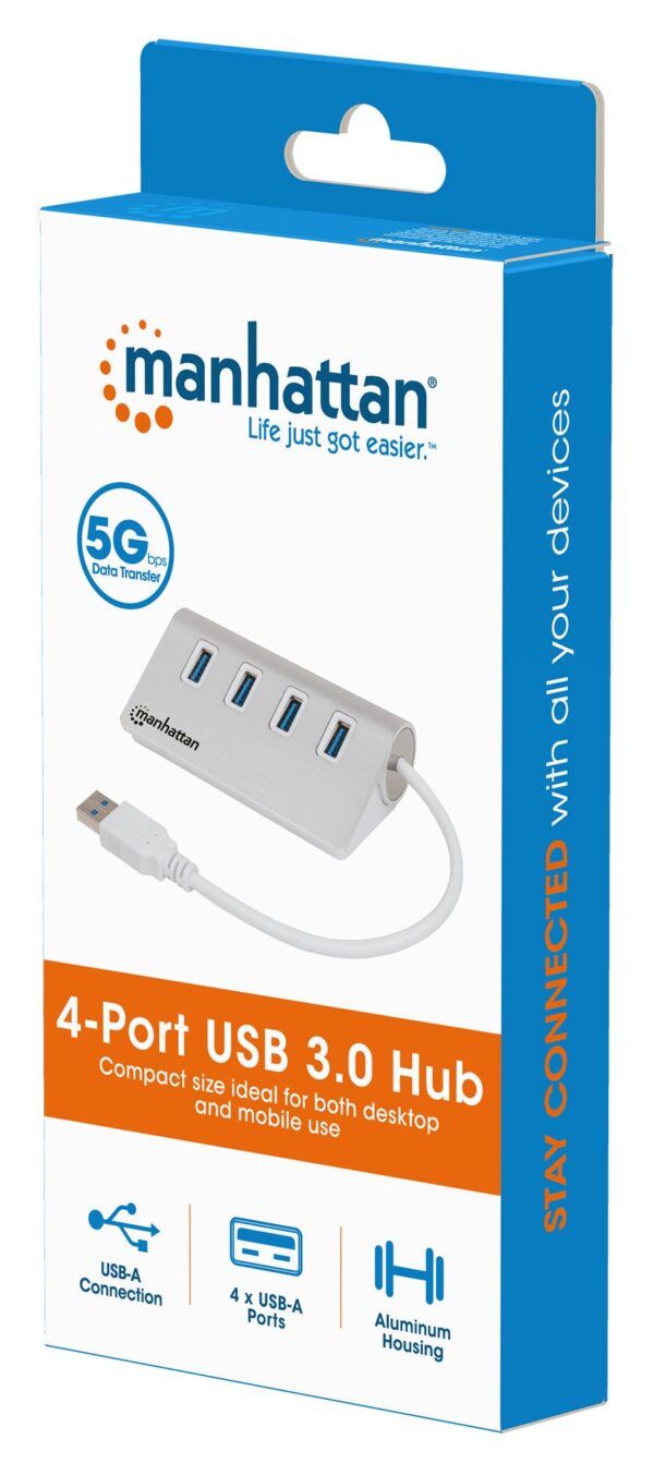 Hub USB3.0 4 porte Silver - immagine 2