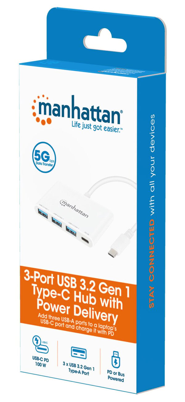 Hub USB 3.2 Gen 1 con 3 porte USB-A e 1 porta USB-C™ Power Delivery - immagine 2