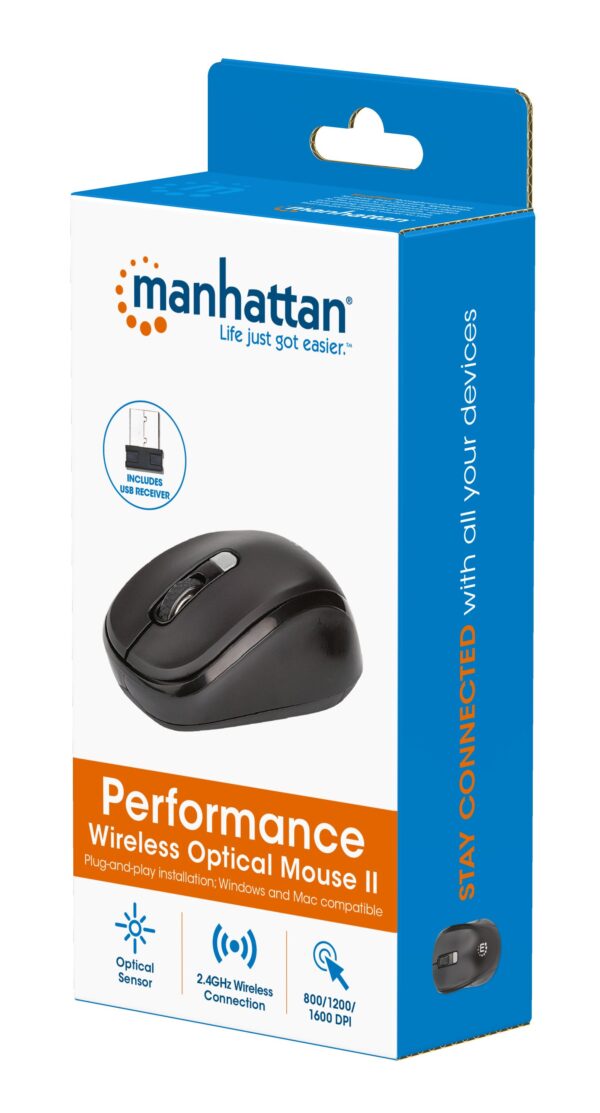 Mouse Ottico Wireless Performance II Nero - immagine 2