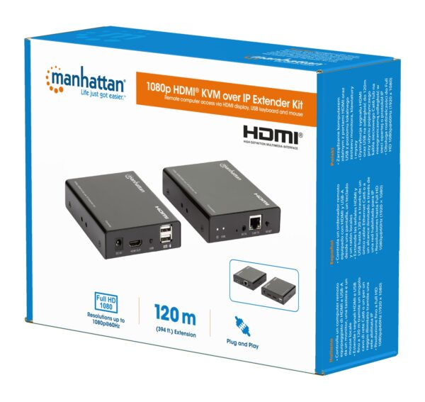 Kit Extender HDMI KVM over IP 1080p fino a 120m - immagine 2