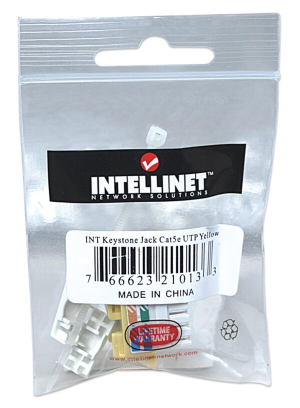 Frutto Keystone RJ45 Cat5e UTP Giallo - immagine 2