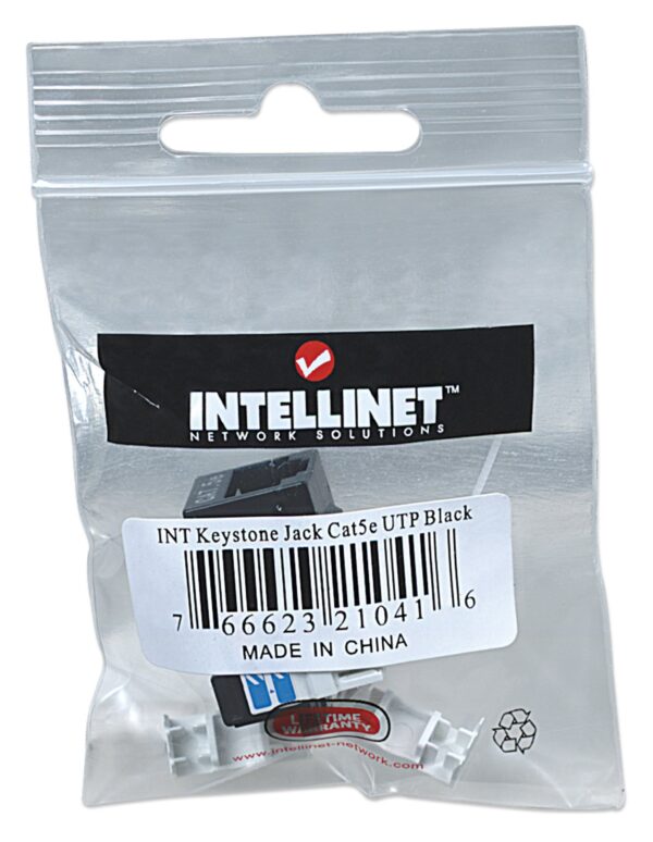 Frutto Keystone RJ45 Cat5e UTP Nero - immagine 2