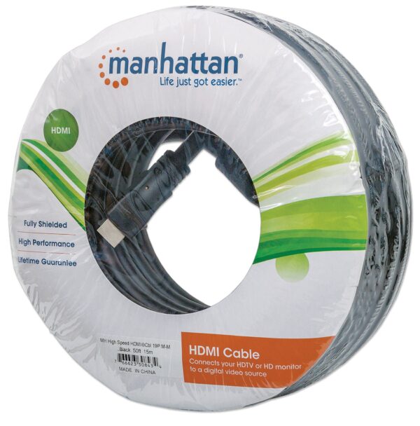 Cavo HDMI™ High Speed A/A M/M 15m Nero - immagine 2