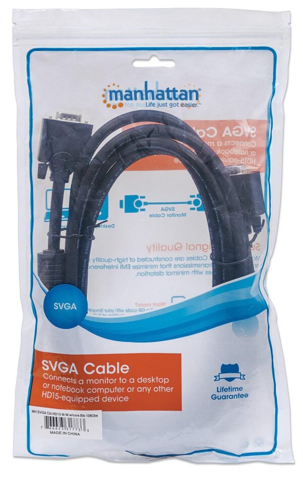 Cavo Monitor Svga M/F Cavo SVGA da 10 m con ferrite - immagine 2