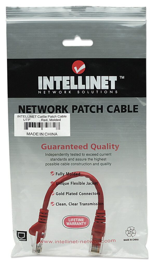 Cavo di rete Patch in Rame Cat. 5e Rosso UTP 0,5 m - immagine 2