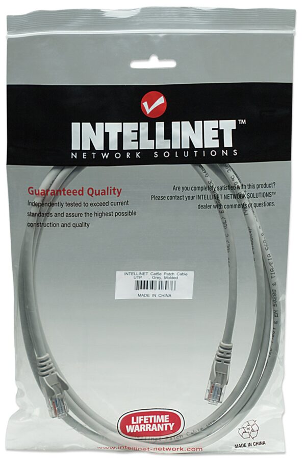 Cavo di rete Patch in Rame Cat. 5e Grigio UTP 5 m - immagine 2