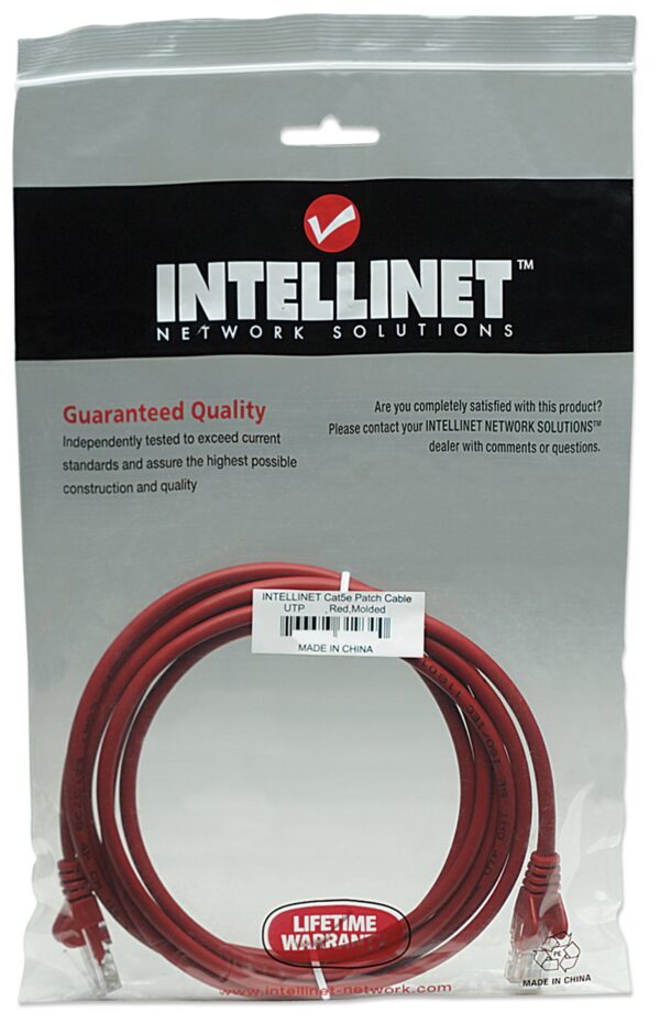 Cavo di rete Patch in Rame Cat. 5e Rosso UTP 5 m - immagine 2
