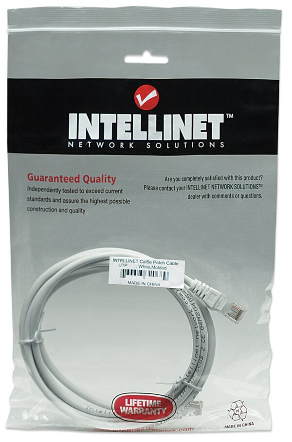 Cavo di rete Patch in Rame Cat. 5e Bianco UTP 7,5 m - immagine 2