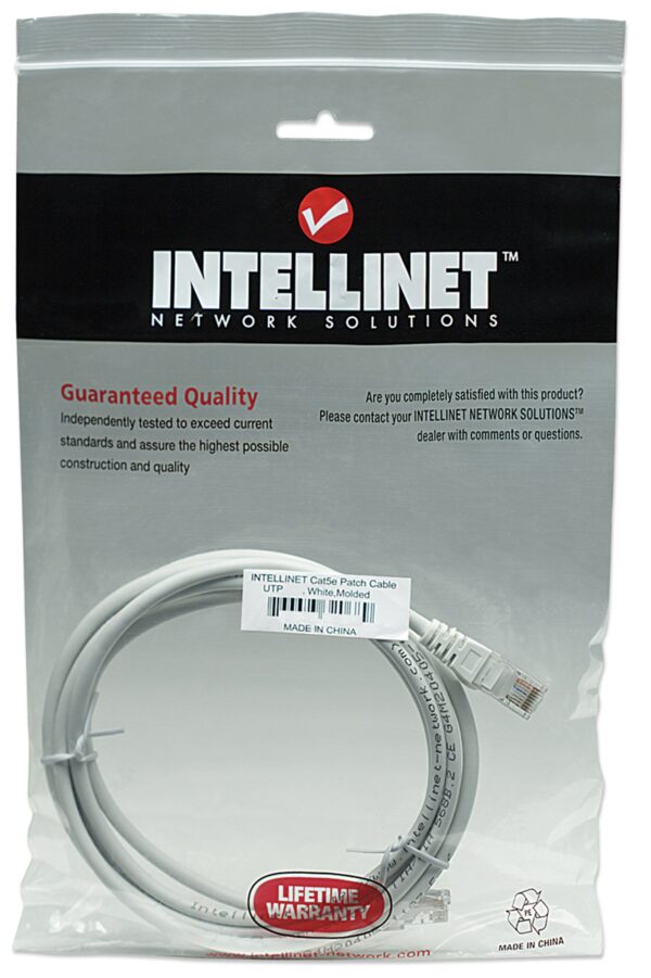 Cavo di rete Patch in Rame Cat. 5e Bianco UTP 15 m - immagine 2