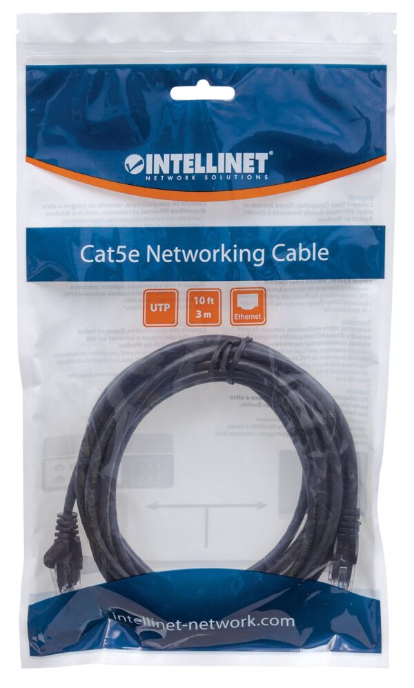 Cavo di rete Patch in Rame Cat. 5e Nero UTP 3 m - immagine 2