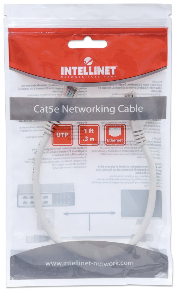 Cavo di rete Patch in Rame Cat. 5e Bianco UTP 0,3 m - immagine 2