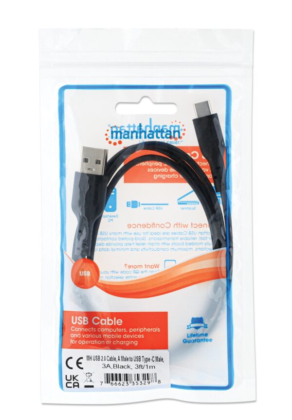 Cavo HiSpeed USB A Maschio / USB-C Maschio 1m Nero - immagine 2