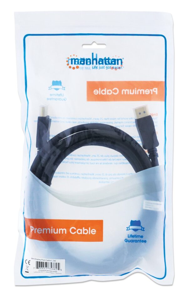 Cavo Audio/Video DisplayPort 1.4 8K a 60 Hz M/M 3 metri Nero - immagine 2