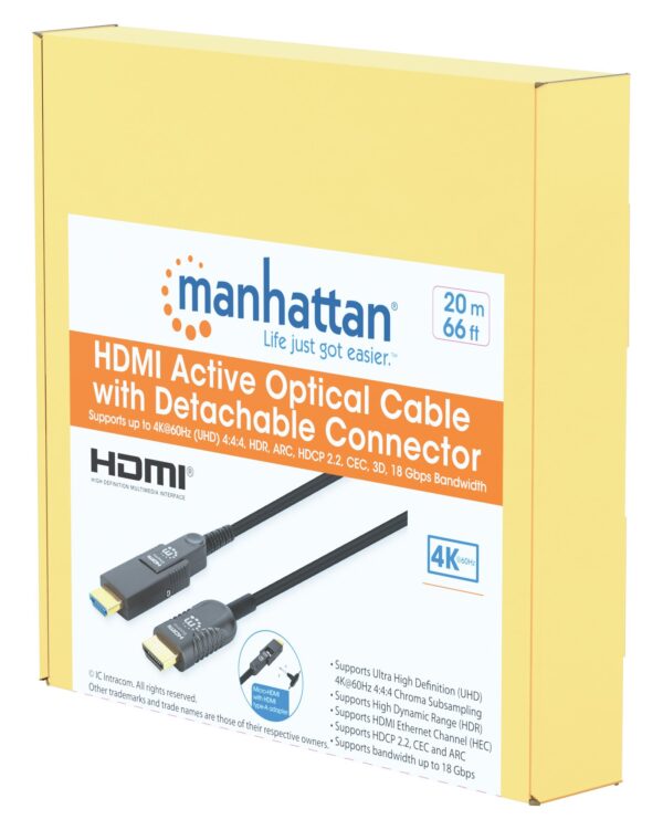 Cavo HDMI™ Attivo in Fibra Ottica con Connettore Staccabile 20m - immagine 2