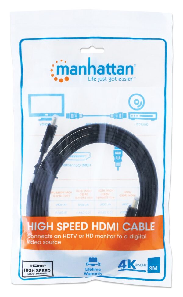 Cavo HDMI High Speed With Ethernet Piatto 3 metri nero - immagine 2