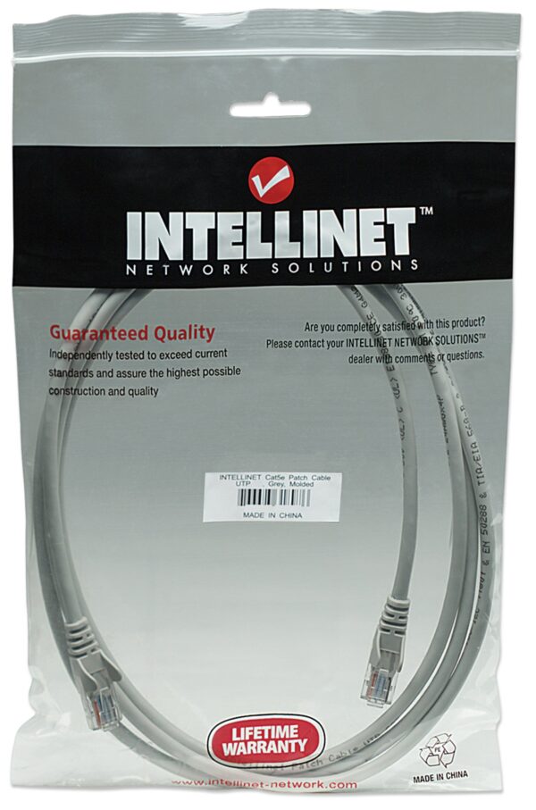 Cavo di rete Patch CCA Cat. 5e Grigio UTP 30 mt - immagine 2