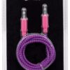 Cavo Audio con Guaina Intrecciata 1m Viola/Fucsia con Blister - immagine 2