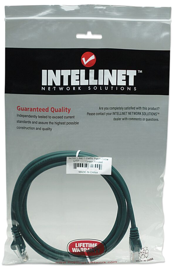 Cavo di rete Patch CCA Cat. 5e Verde UTP 3 mt - immagine 2