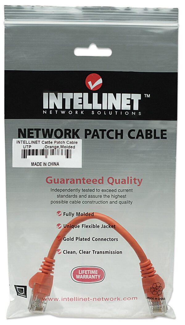 Cavo di rete Patch CCA Cat. 5e Arancione UTP 0,5 mt - immagine 2