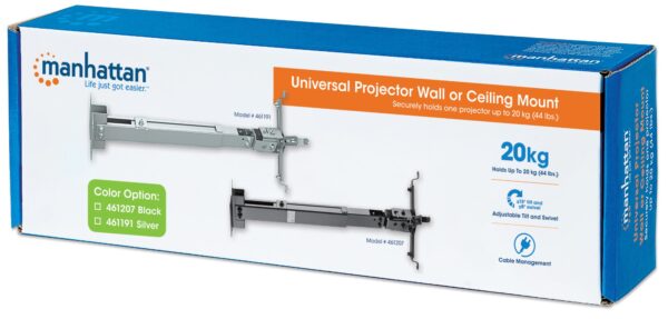 Staffa Universale a Parete-Soffitto per Proiettori Estensione 43-65 cm - immagine 2