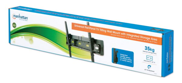 Supporto a Muro per TV LED LCD 37-70'' con Area di Archiviazione Integrata - immagine 2