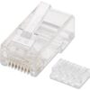 Confezione 100 Plug RJ45 UTP per Cavo Rigido Cat.6 - immagine 2