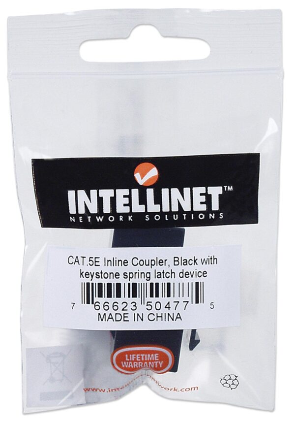 Accoppiatore RJ45 F/F UTP Cat5e Keystone Nero - immagine 2