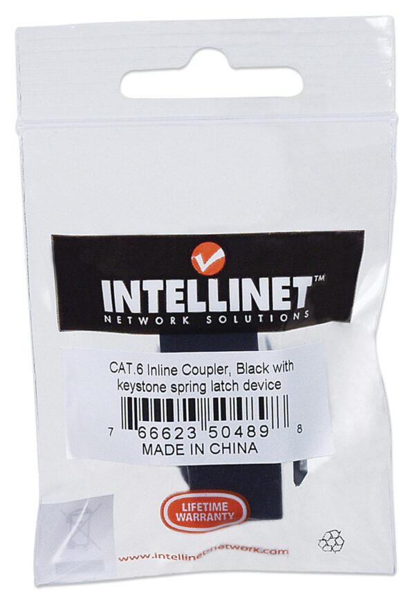 Accoppiatore RJ45 F/F UTP Cat6 Keystone Nero - immagine 2