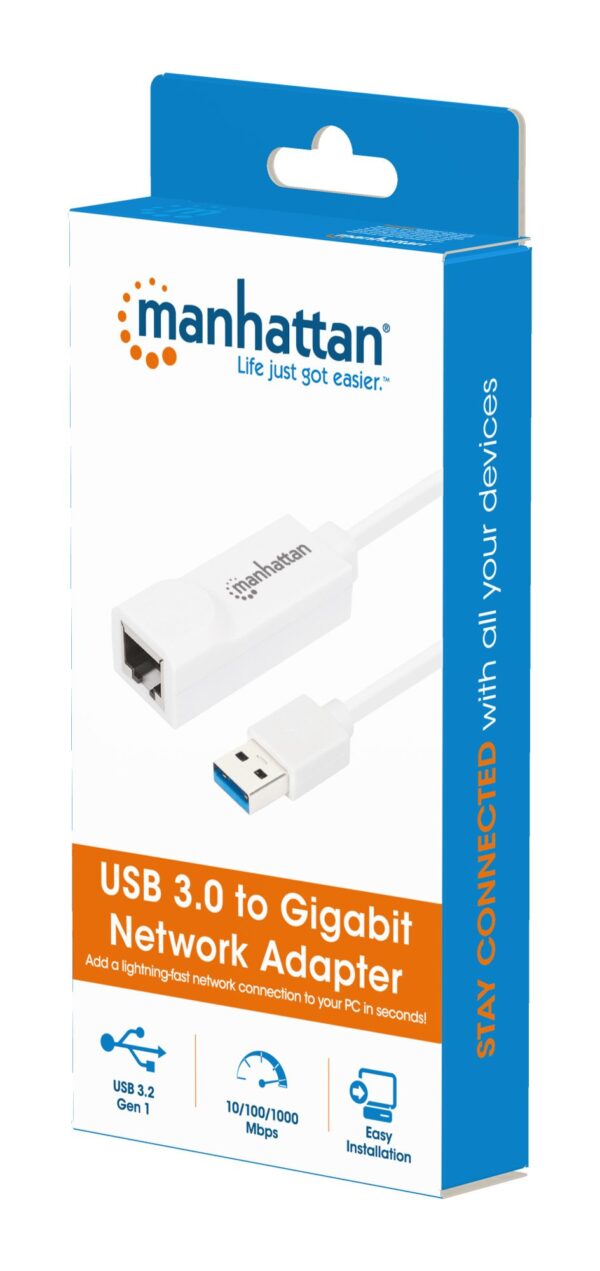 Adattatore USB 3.0 con porta Ethernet LAN 1Gbps - immagine 2